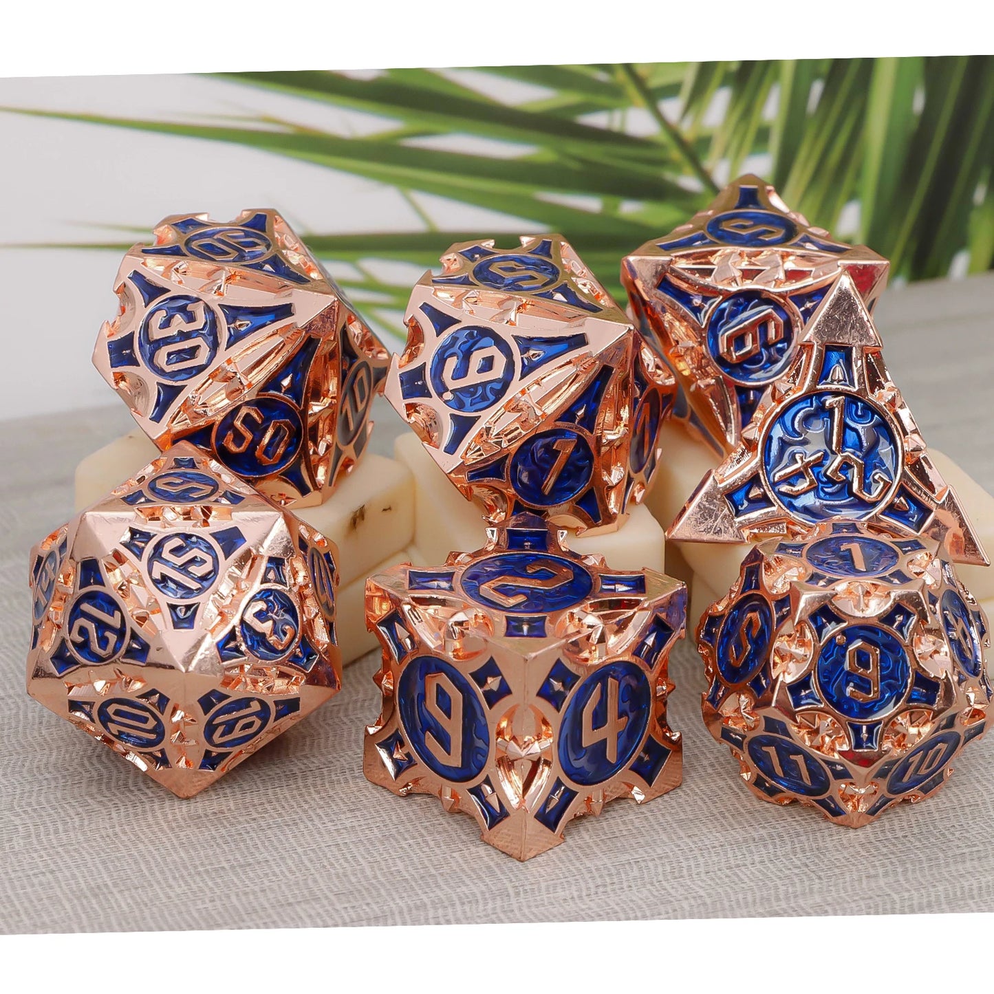 Polyhedral Metal Dice Set DND for RPG D & D Explorers Board Game etc Exquisite Dungeon and Dragon D20 D12,0 D10,0 D8 D6 D4 Q-11