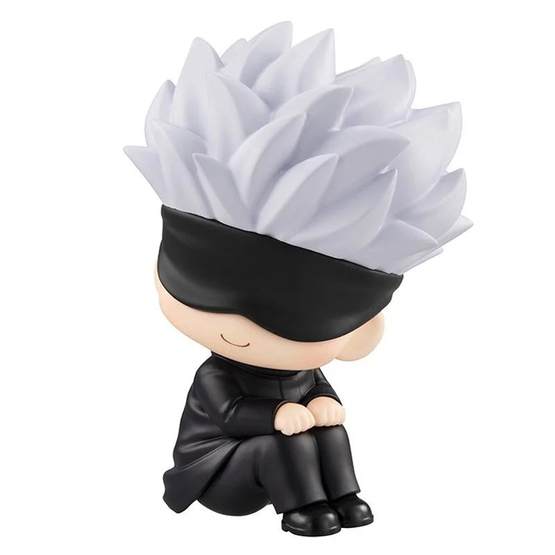 9cm Naruto Anime Figure Q Version Kawaii Figurine Car Decoration Collection Model Toy Gojo Satoru A