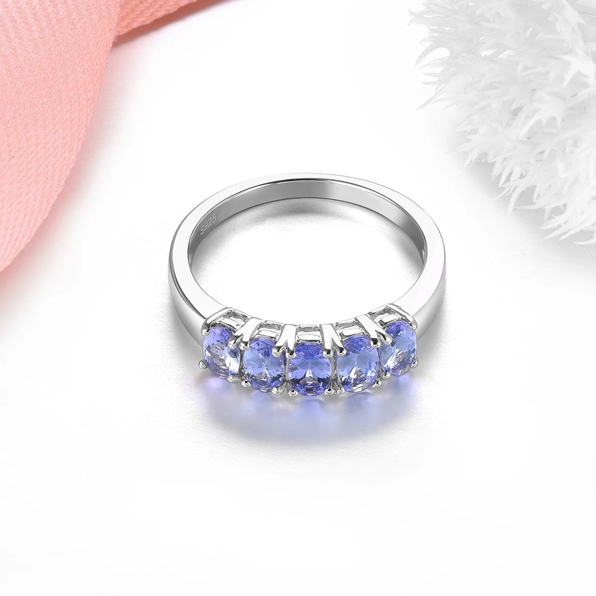 Natural Tanzanite Solid Silver Women Ring 1.2 Carat Genuine Gemstone Classic Wedding Anniversary Fine Jewelry Gifts Top Quality