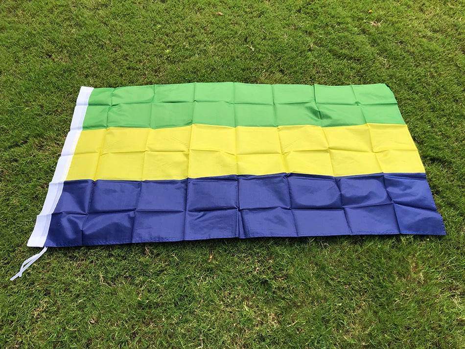 SKY FLAG Gabon Flag 90*150cm double side polyester hanging Gabon national flag For home Decoration