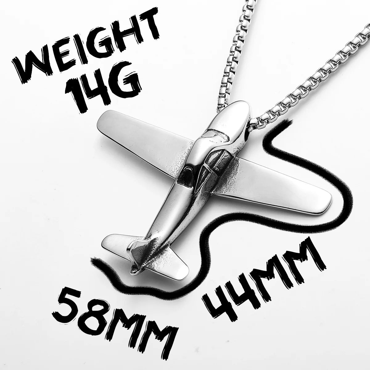 Aircraft Airplane Model Stainless Steel Men Necklaces Pendant Chain Punk for Women Fashion Jewelry Gifts Wholesale Dropshiping