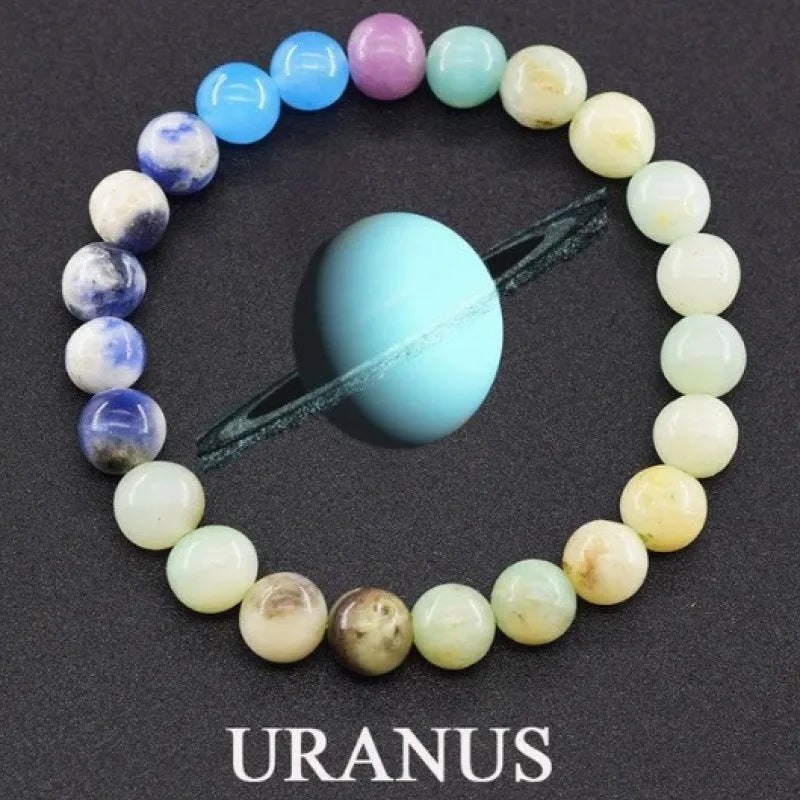Popular Planet Bracelet Nine Natural Stones Bracelet New Sun Saturn Universe Planet Bracelet Holiday Gift