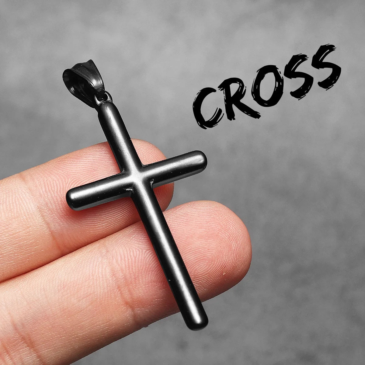 Simple Cross Amulet Stainless Steel Men Necklaces Pendant Chain Punk For Women Fashion Jewelry Gifts Wholesale Dropshiping