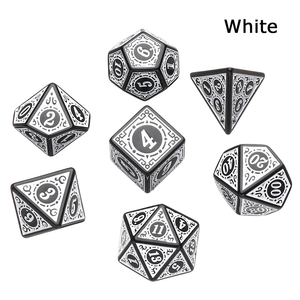 7Pcs Animal Fish Dolphin Dice Set Polyhedral Game Dice For TRPG DND Accessories Polyhedral Dice For Board Card Game Math Games