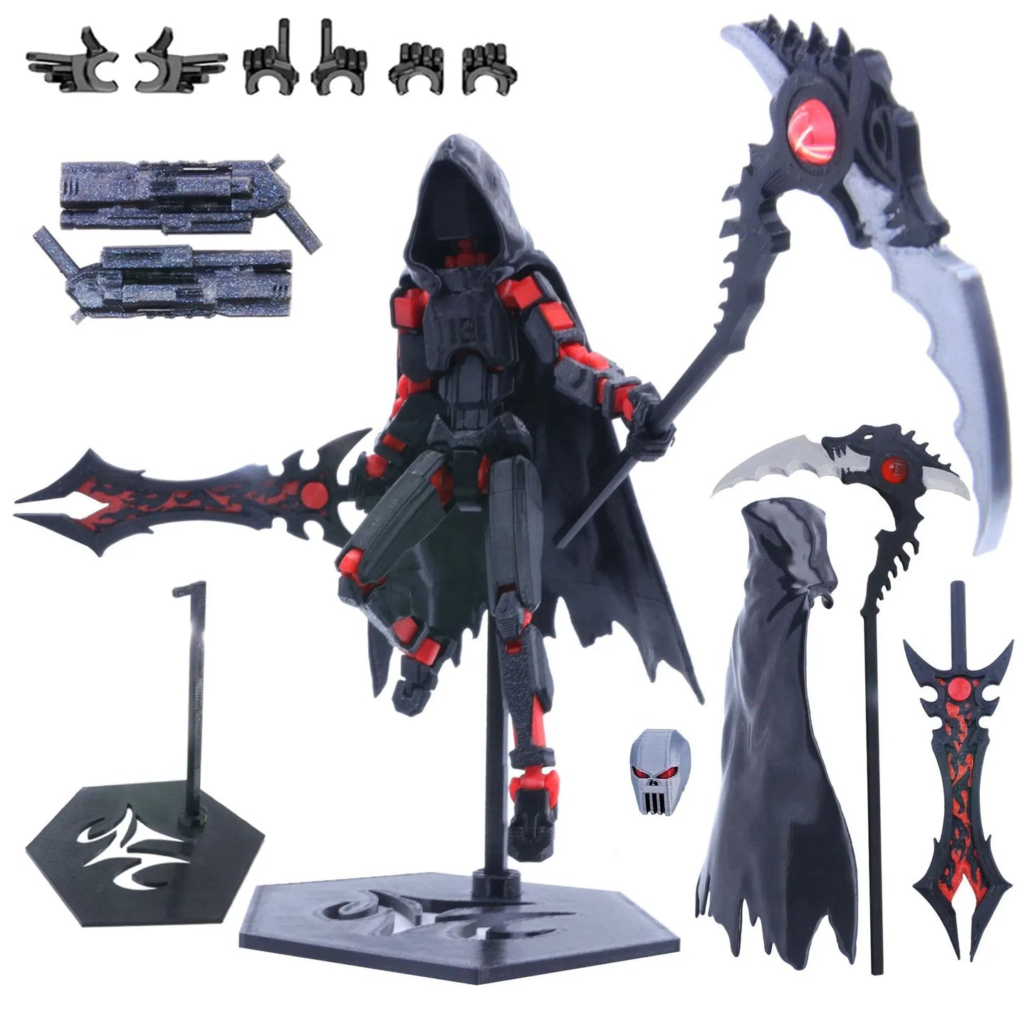 3D Printed Death/Swordsman Dummy 13 Action Figures Multi-Jointed Movable Lucky 13 Action Figure Nova 13 Action Figure for Gift