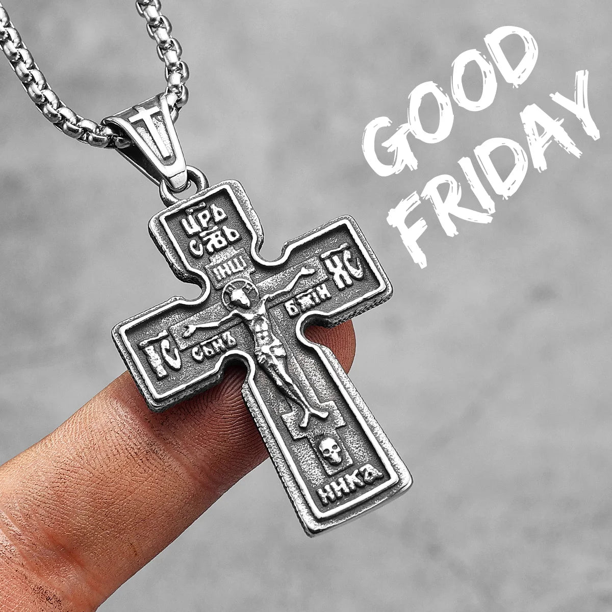 Jesus Heart Cross Series Stainless Steel Men Necklaces Pendant Chain Powerful Amulet Vintage For Women Jewelry Gifts Wholesale