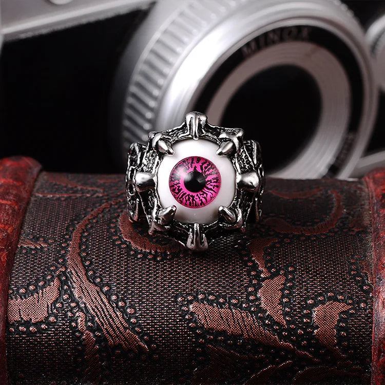 Unisex Women's Men's Punk Eyes Claw Biker Gothic Fashion Ring Size 8 9 10 11  J026