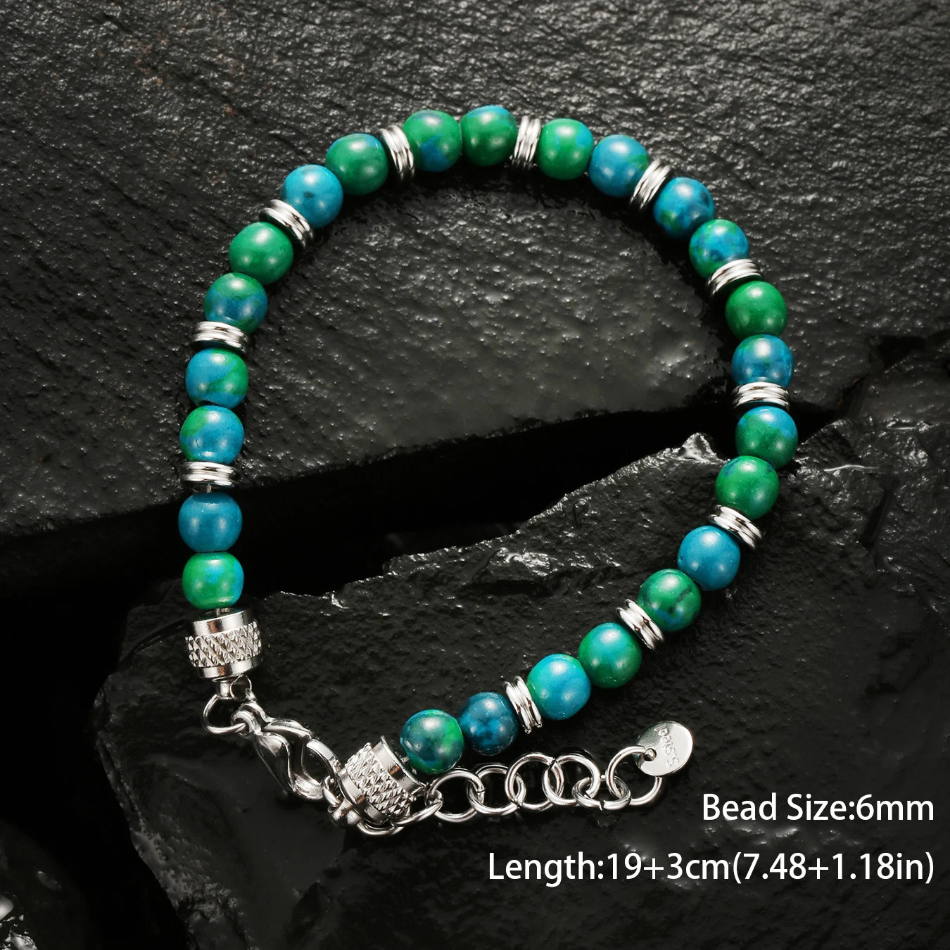 Pulseras Hombre Natural Stone Man Beaded Bracelets Homme lapis lazuli Phoenix Stone Men's Bracelets For Men Fathers Day Gifts