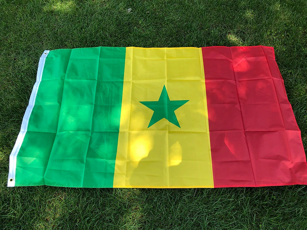 skyflag Senegal flag 90x150cm 3x5 Feet Super Poly football FLAG Indoor Outdoor Senegal Polyester hanging Flags