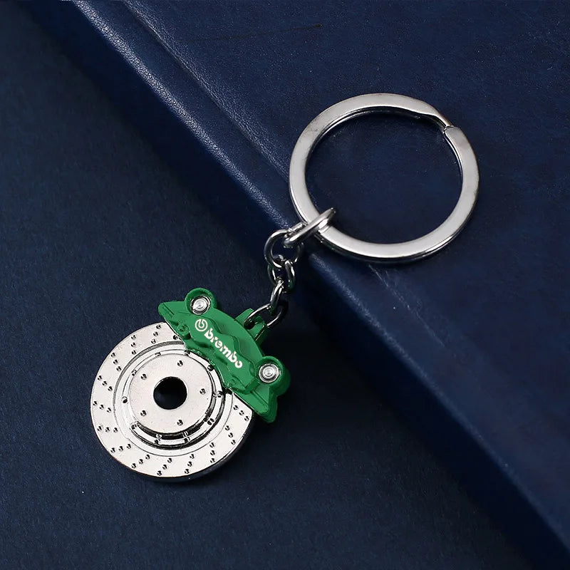 Mini Zinc Alloy Auto Parts Keychains Simulated Speed Gearbox Absorber Motor Piston Pendant Car Keys Holder Keyring Cute Men Gift SC green 8 cm