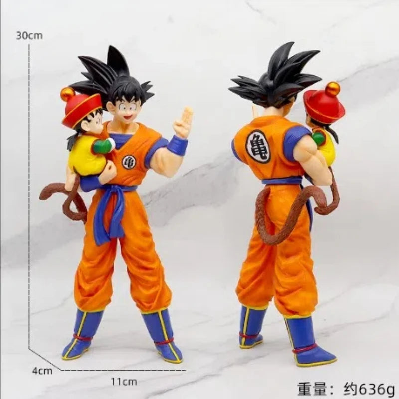 Anime Dragon Ball Son Goku with Gohan Figure Son Goku Figurine 30cm Pvc Action Figures Collection Model Toys for Children Gifts