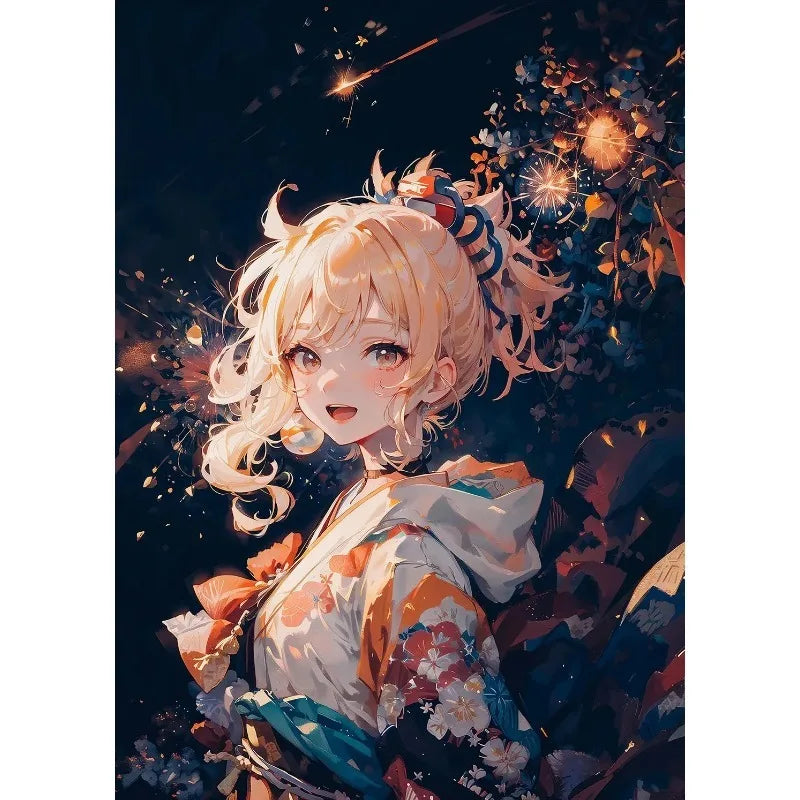 Anime Games Genshin Impact Role Poster Kokomi Yae Miko Dehya Yoimiya Furina Canvas Painting Modern Wall Art Picture Home Decor q