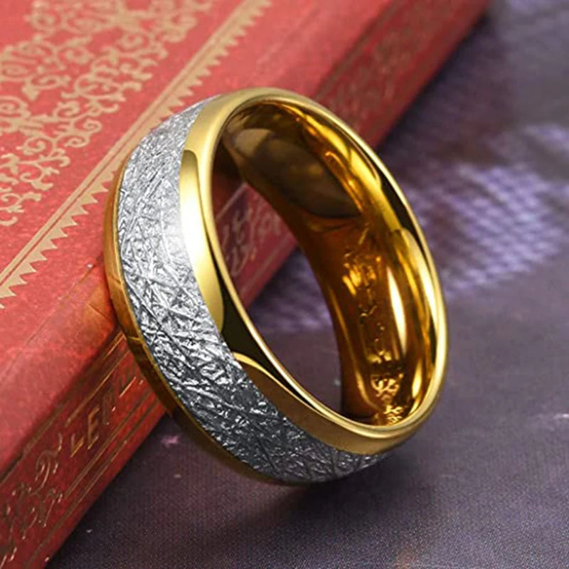 Fashion 8mm Silver Color Titanium Steel Rings For Men Women Matte Brushed Men Stainless Steel Rings Wedding Band Jewelry Gifts