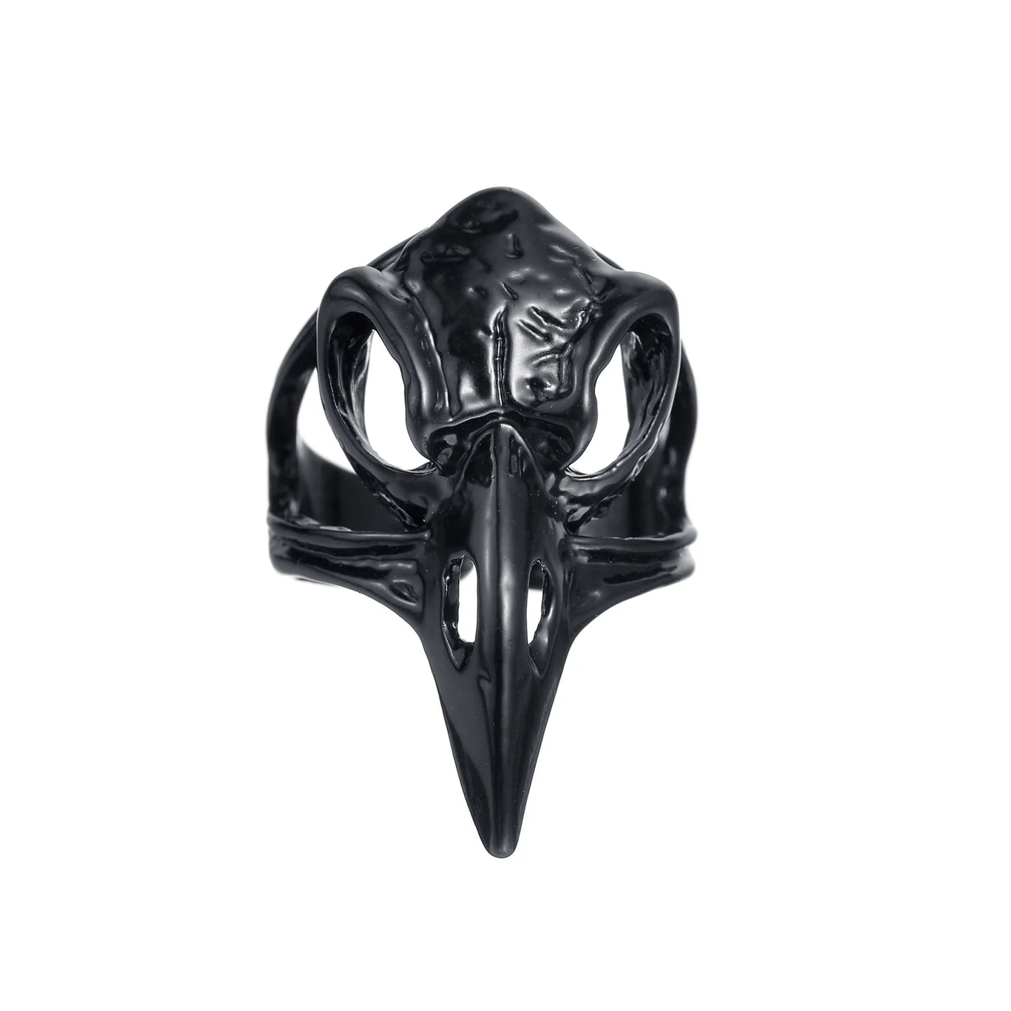 New Design Skull Crow Skull Ring Woodpecker Bird Men's Ring Punk Stylish Jewelry