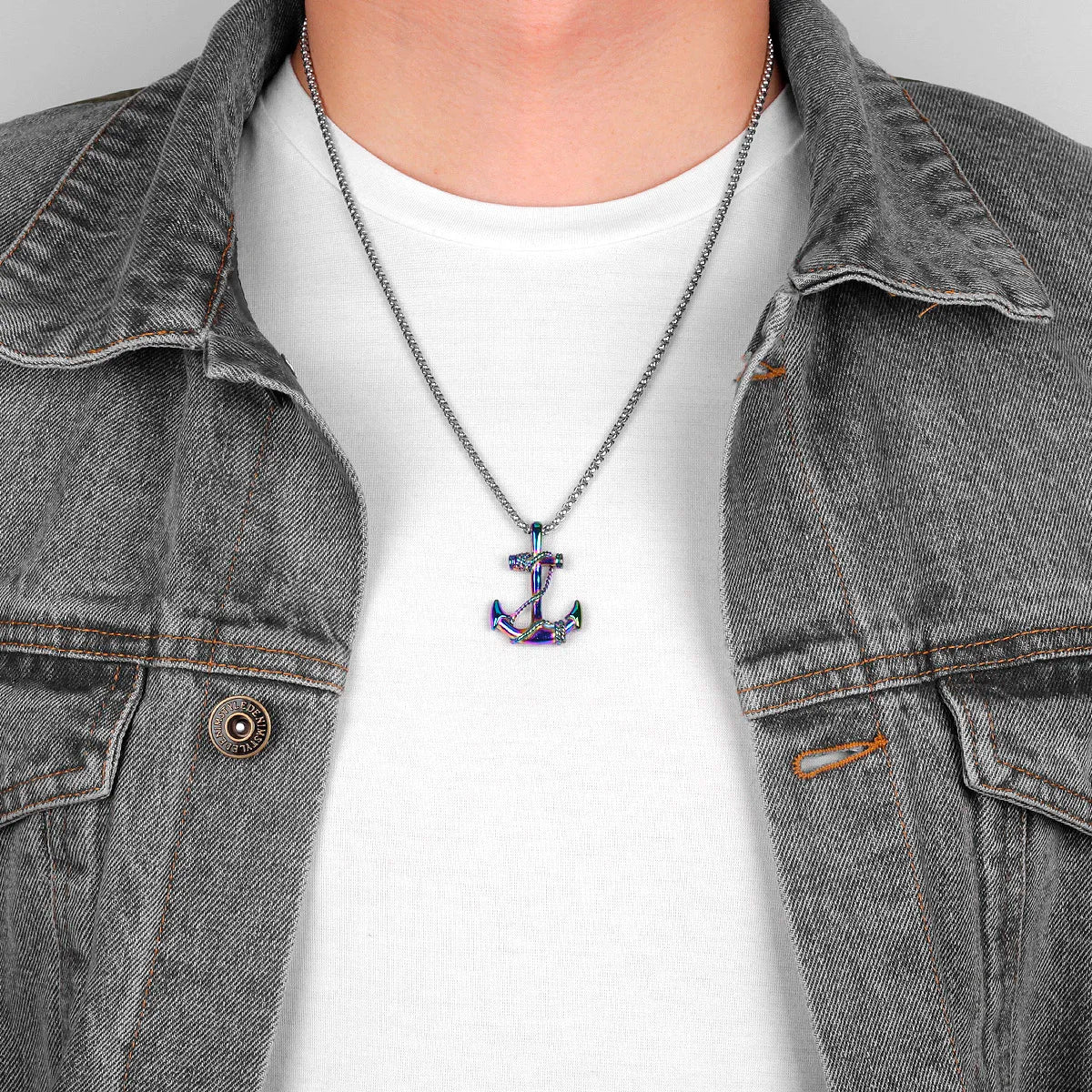 Anchor Sailor Stainless Steel Men Women Necklaces Pendants Chain Vintage Punk Rock Fashion Jewelry Creativity Gift Wholesale