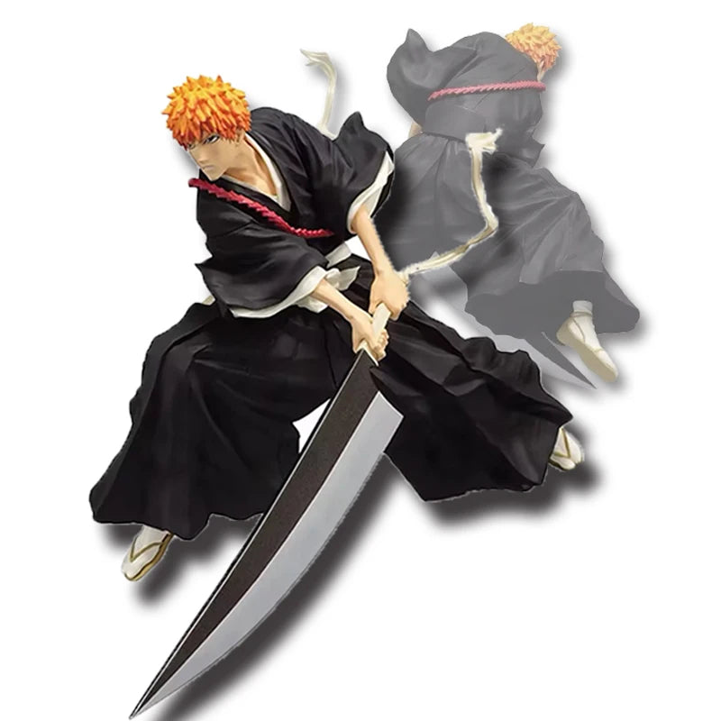 17CM Anime BLEACH Kurosaki Ichigo Model Knife Swinging Posture Toy Soul-Cutting knife Collection Action Figure Japanese Dolls