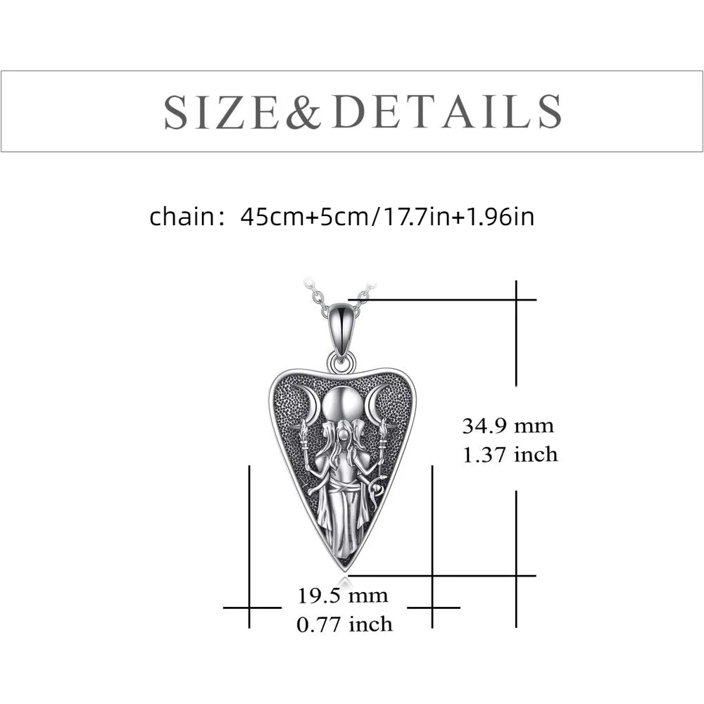 Vintage Style Triangle Pendant Necklace, Gothic Witch Jewelry Gifts Anniversary Party Gift Jewelry Niche Style Beautiful Style