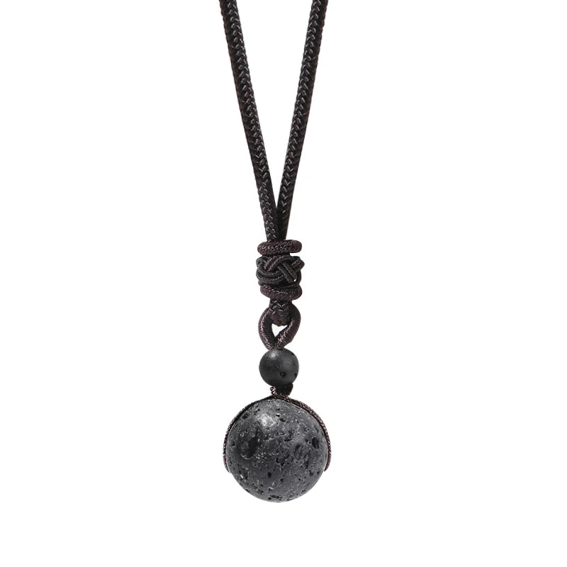 Healing Crystals Necklace Natural Tiger Eye Amethyst Lucky Blessing Protection Chakra Beads Stone Pendant for Women Men