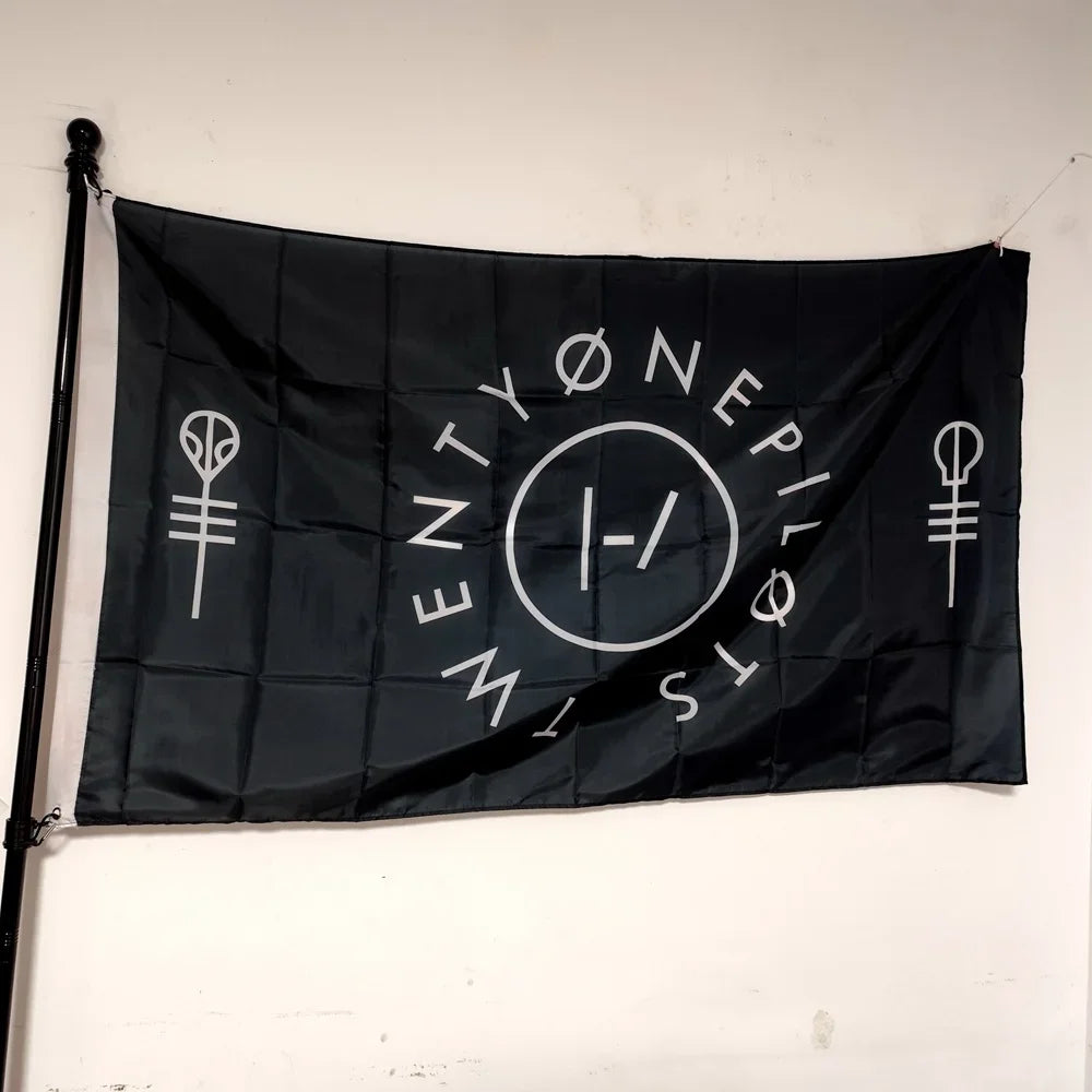 Twenty One Pilots Flag Polyester Outdoor Indoor Wall Hanging Decor Durable Flag 90x150cm Music Fan Gift Concert Merchandise