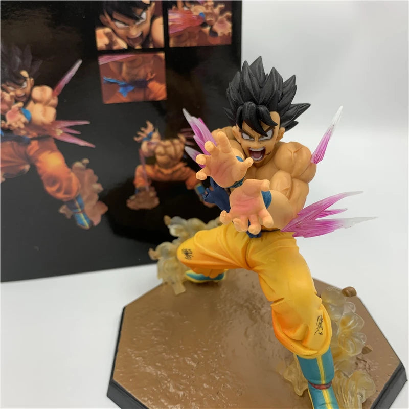 FigureCrazy Dragon Ball Z Figure Goku Bomb Shocking PVC Action Figure DBZ Goku Battle Vegeta Super Saiyan Zero Ver. Model Toy