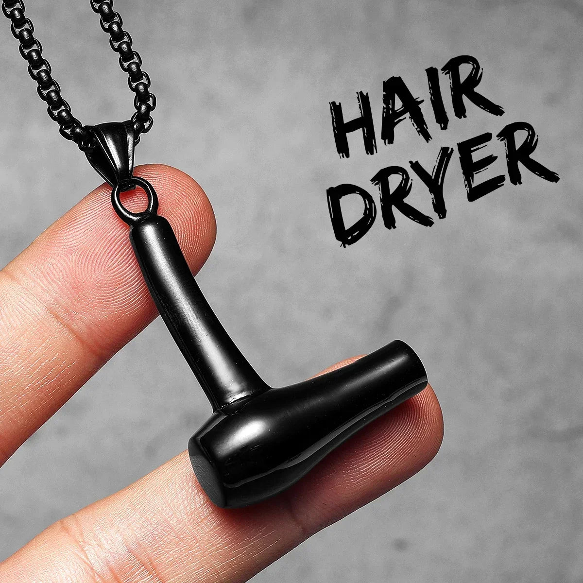 Barber Scissors Shaver Hair Drier Razor Stainless Steel Man Necklaces Pendant Chain For Women Fashion Jewelry Gifts Wholesale
