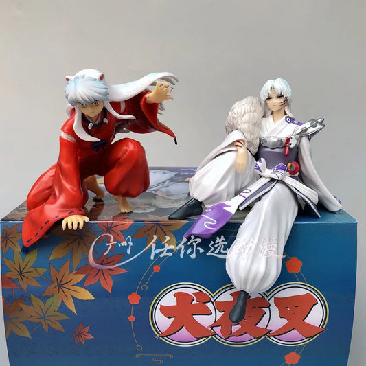 InuYasha Anime Figure InuYasha Combat Ver Action Figure Sesshoumaru Statue Collection PVC Model Doll Toys Gift Accessories Decor