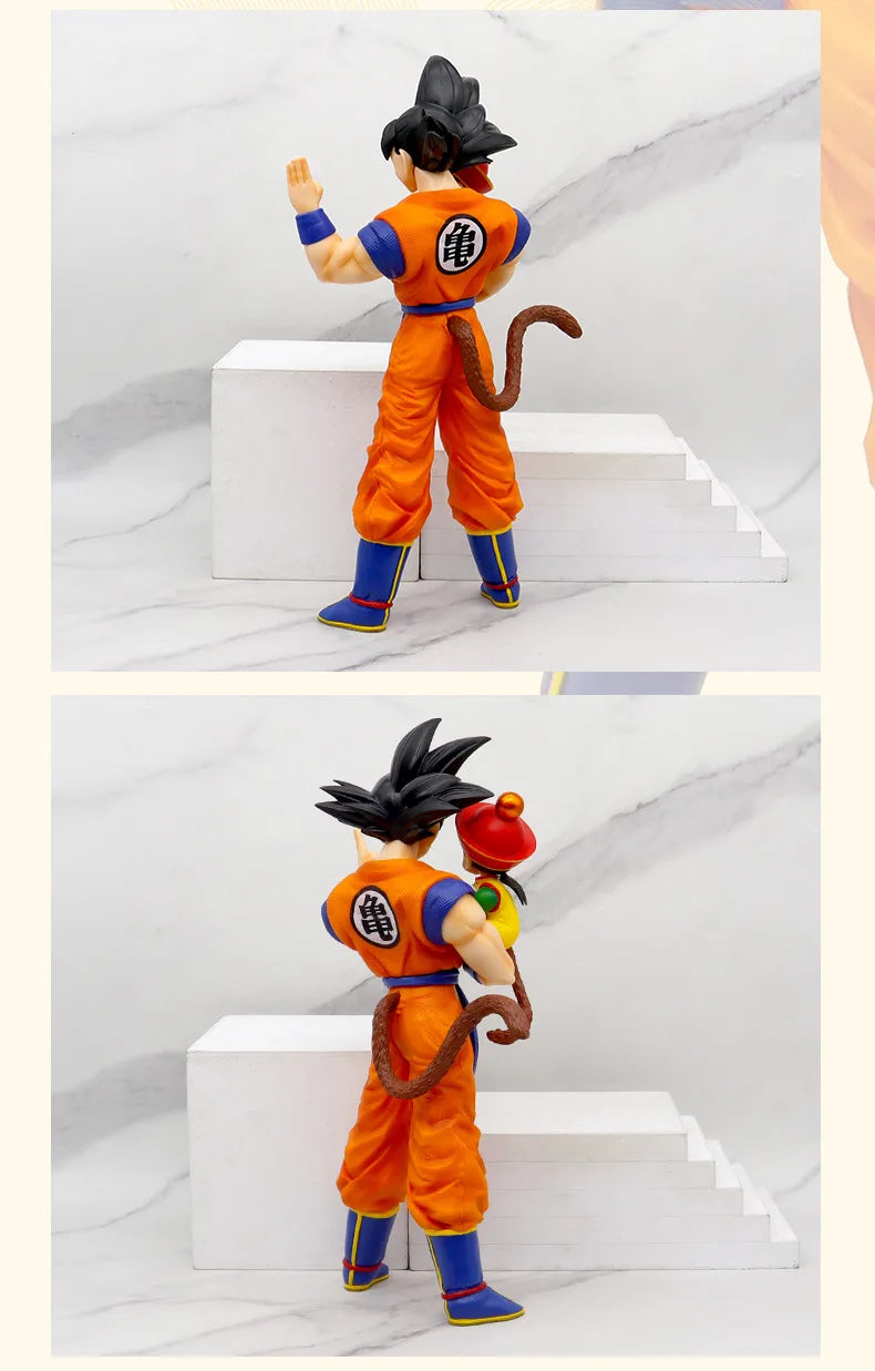 Anime Dragon Ball Son Goku with Gohan Figure Son Goku Figurine 30cm Pvc Action Figures Collection Model Toys for Children Gifts