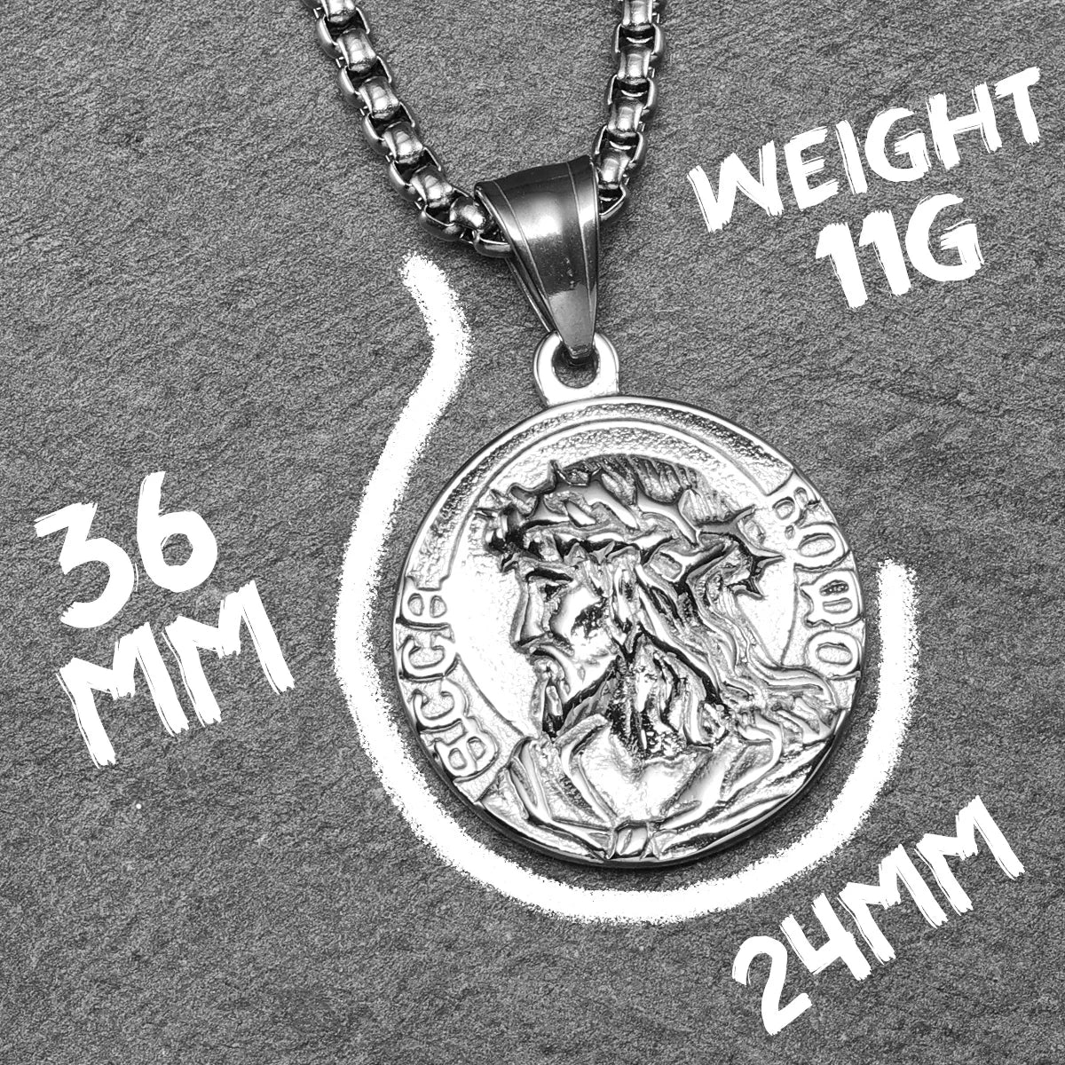 Jesus Simple Amulets Stainless Steel Men Necklaces Pendant Chain Punk For Women Fashion Jewelry Gifts Wholesale Dropshiping