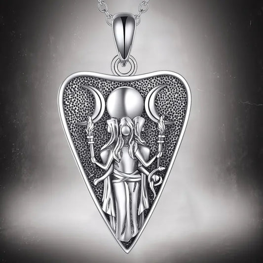 Vintage Style Triangle Pendant Necklace, Gothic Witch Jewelry Gifts Anniversary Party Gift Jewelry Niche Style Beautiful Style