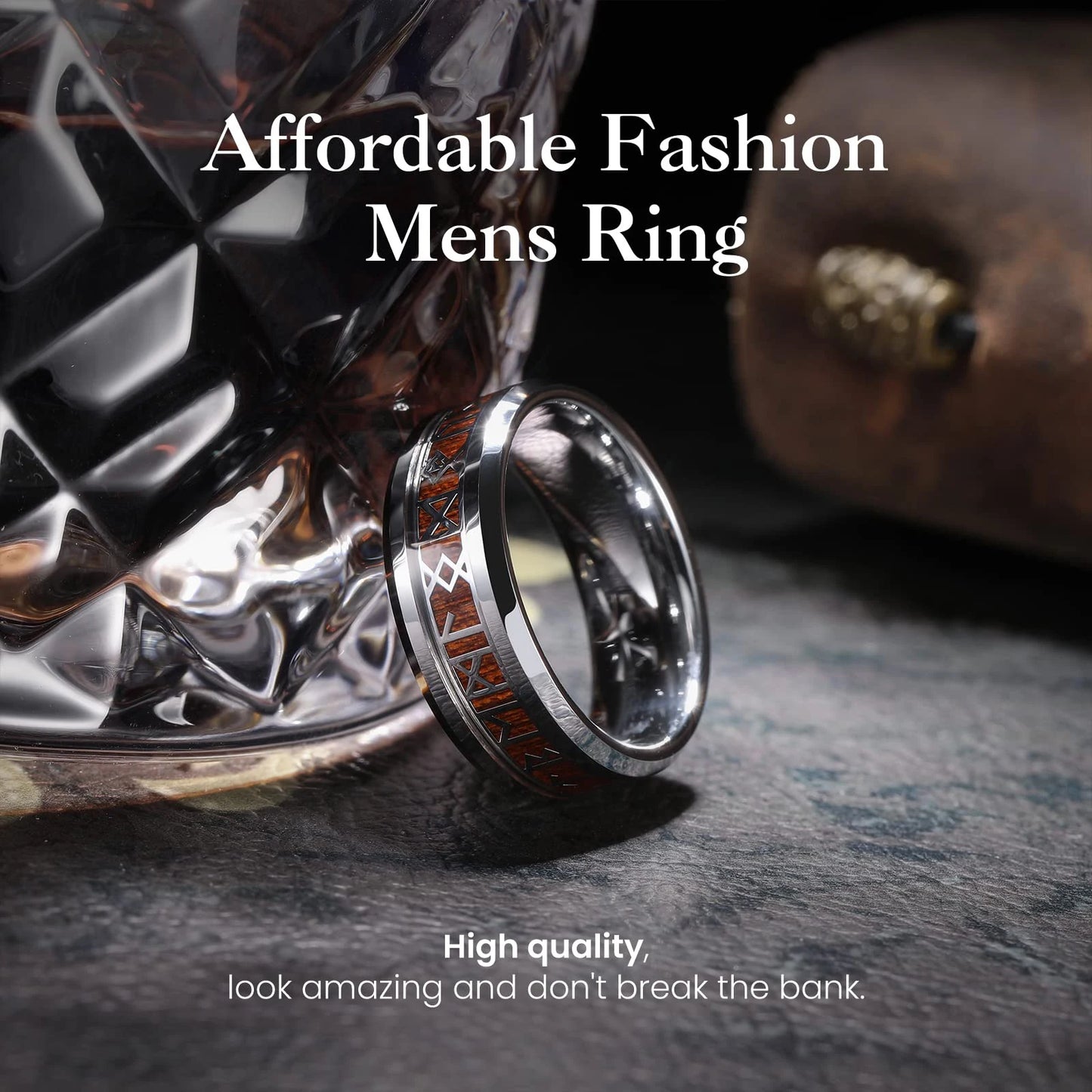 Fashion Viking Tree Of Life Stainless Steel Abalone Shell Rings For Men Odin Norse Viking Rune Rings Retro Amulet Jewelry Gift