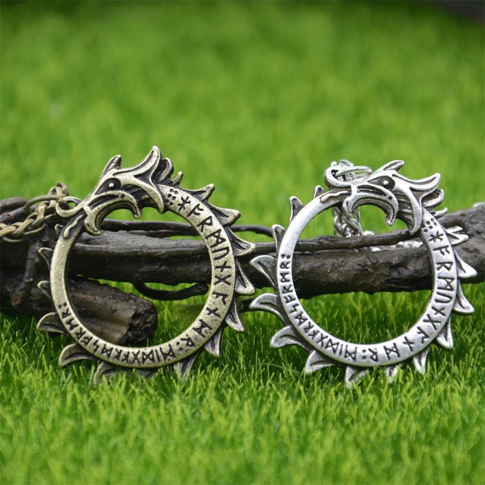 Nostalgia Viking Runes Jewelry Runic Amulet Circle Pendant Necklace Women Men Vegvisir Compass Nordic Talisman Pagan Jewerly