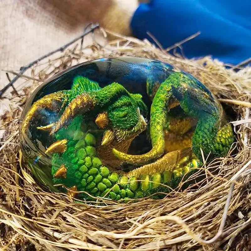 Crystal Transparent Resin Statue Dragon Egg  Dinosaur  Souvenir  Craft Luminous Handmade  s Home Decor Gift