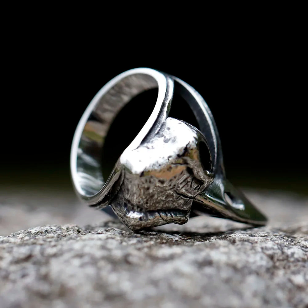 NEW Men's 316L stainless steel rings Vintage viking raven head RING for teens animal Jewelry Gift