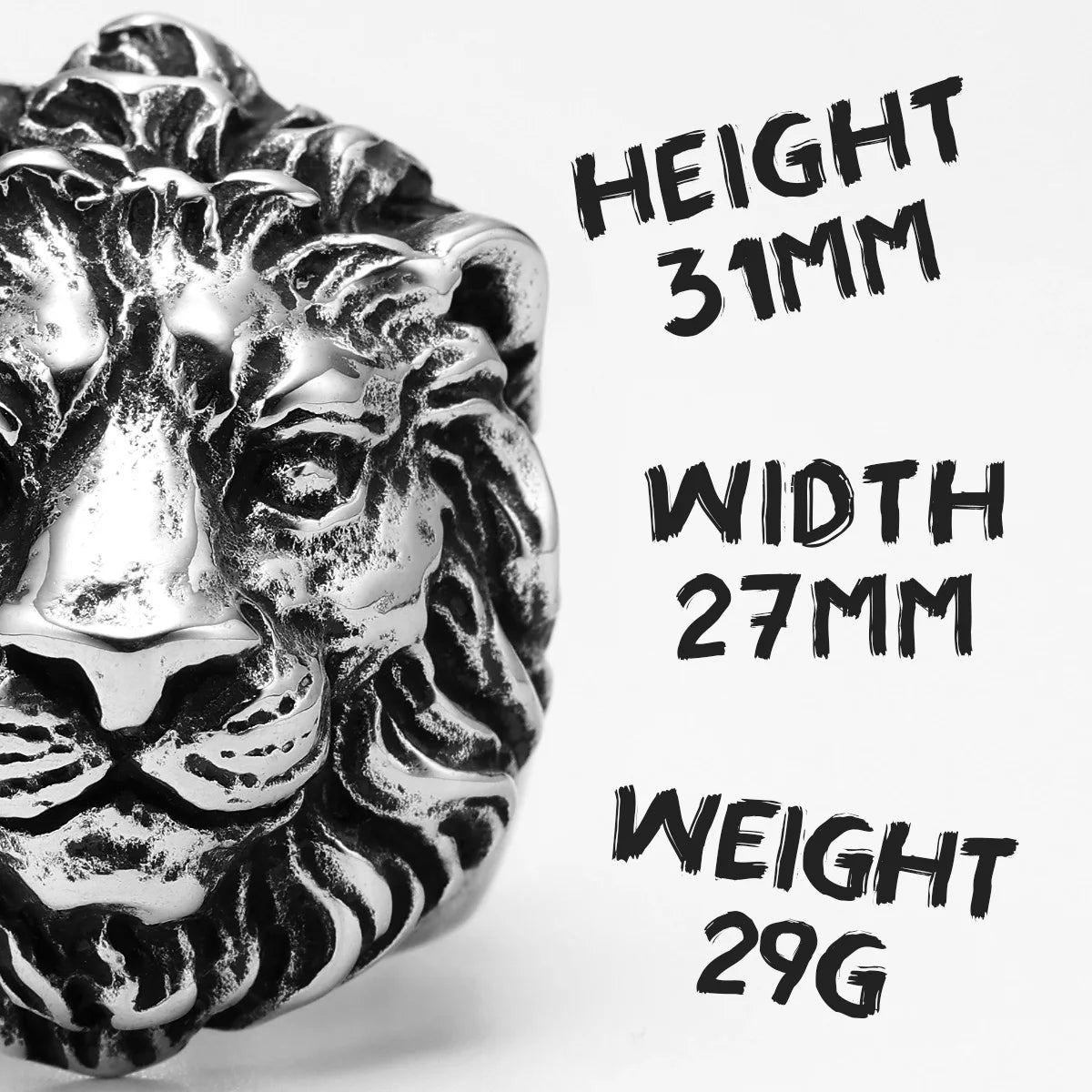 Leopard Ring Stainless Steel Men Jaguar Rings Wild Animal Punk Rock for Male Party Jewelry Halloween Accessories