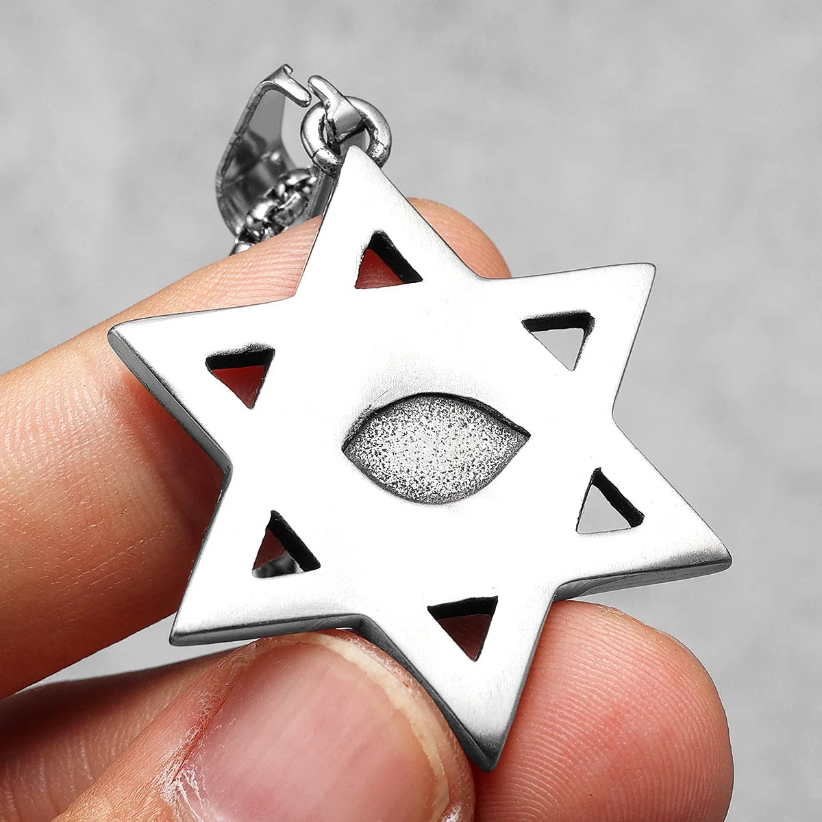 Seal of Solomon Eye of Light Stainless Steel Men Necklaces Pendant Chain Punk Stylish For Women Fashion Jewelry Gifts Wholesale
