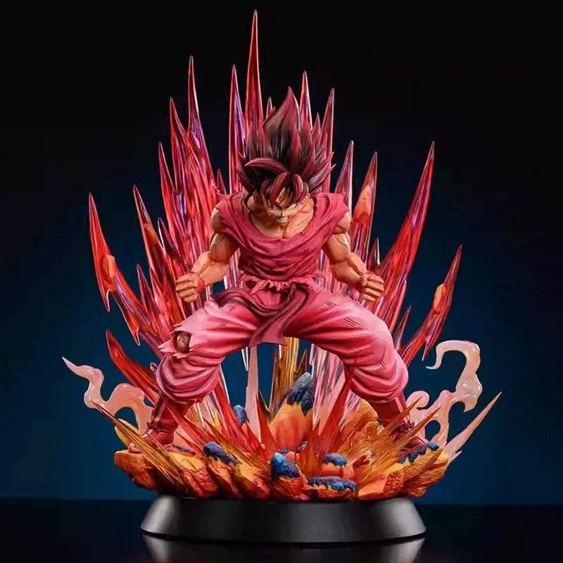 38cm Kaiouken Son Goku Figurine Dragon Ball Son Goku Action Figures PVC Anime Collection Model Toys Ornamen Birthday Gifts Goku