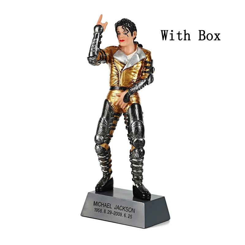 Soul Singer Dancer Michael Jackson Figurine Action Figure 20cm Simulation Portrait Tiptoe Dance Resin Ornament Model Toys Gifts B With Retail Box 20cm