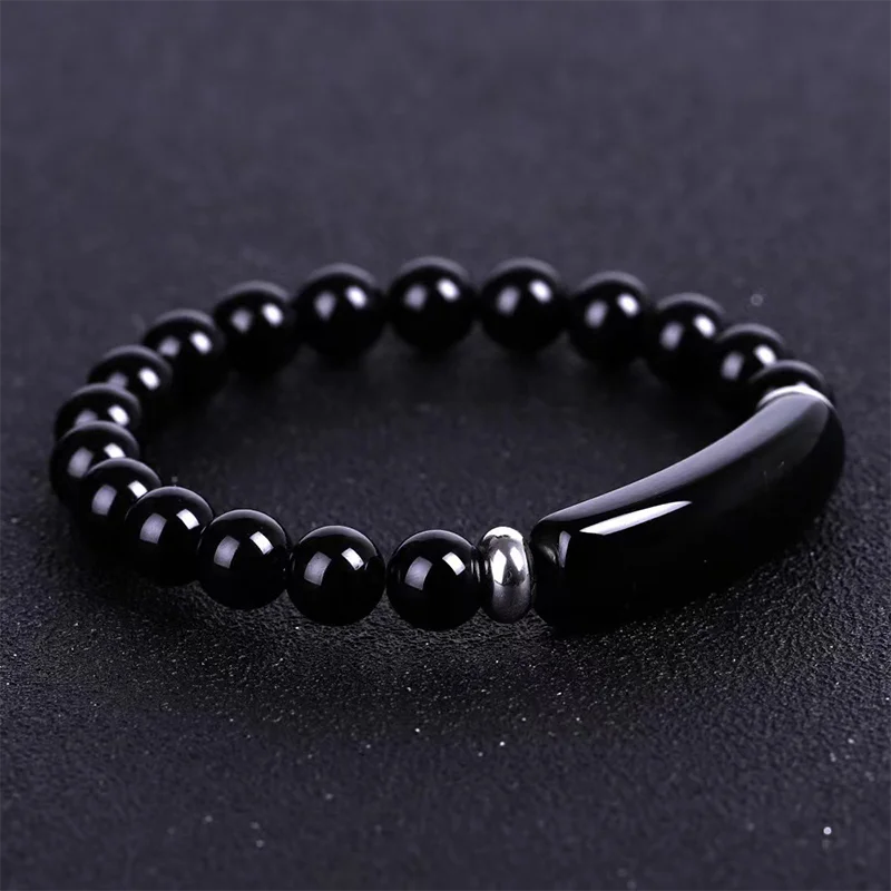 Luxury Men Beaded Bracelet Apparel Accessories Natural Block Malachite Howlite Tiger Eyes Stone Braslet Meditation Homme Pulsera