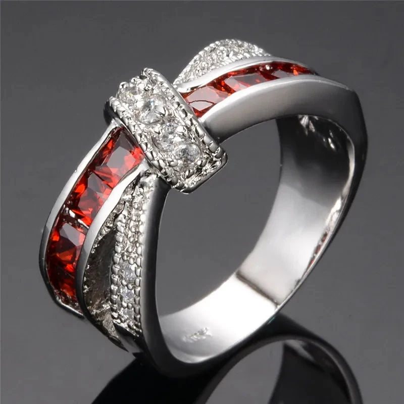 925 Sterling silver crystals Rings Christmas gift for women lady like Watch style Lovely Wedding Cute fashion classic Jewelry