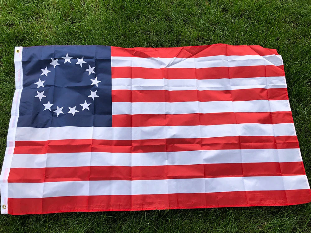(SKY FLAG)Betsy Ross 13 Star USA American Flag 90*150CM Polyester 13 stars us usa 1777 american Betsy Ross Flag