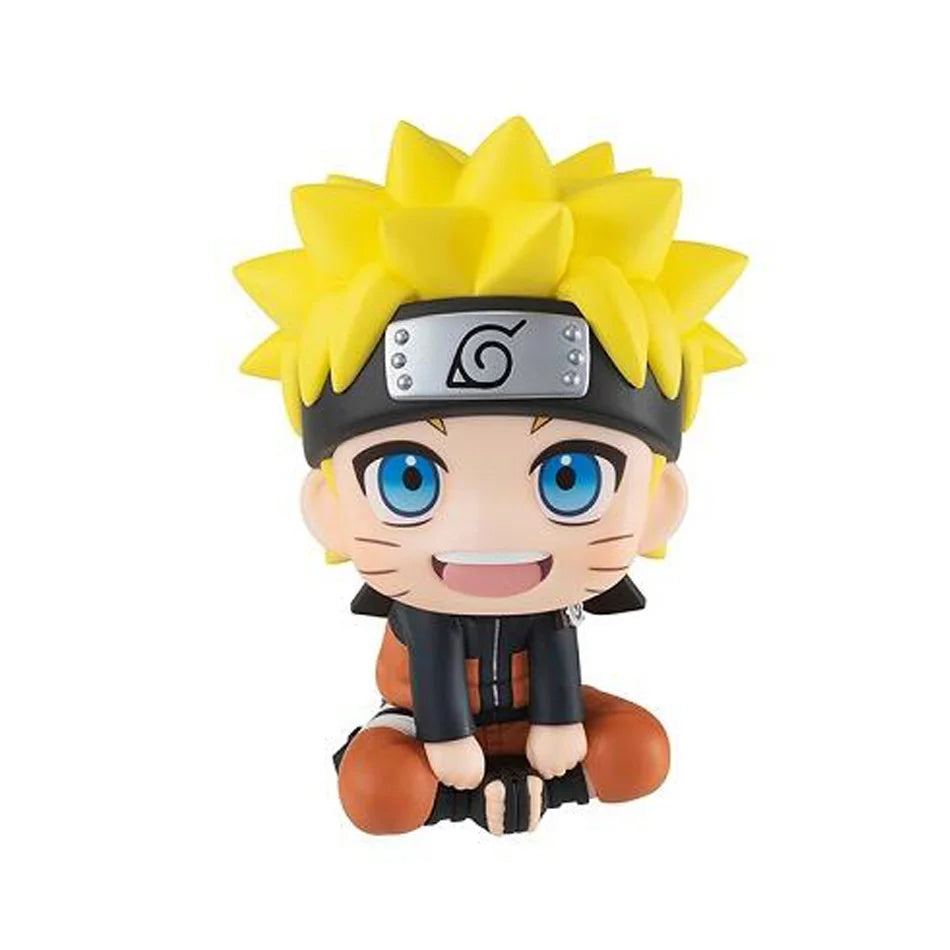 9cm Naruto Anime Figure Q Version Kawaii Figurine Car Decoration Collection Model Toy Uzumaki Naruto