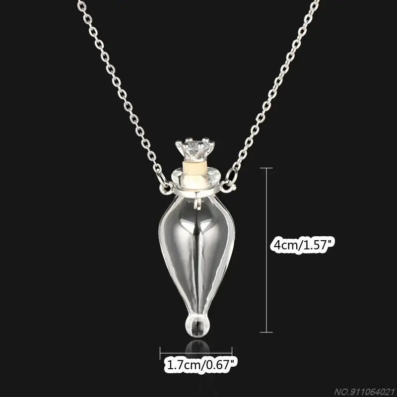 Transparent Heart Vial Bottle Necklaces Steel Chain Make Blood Vial Necklace Women Jewelry Gift Dropship