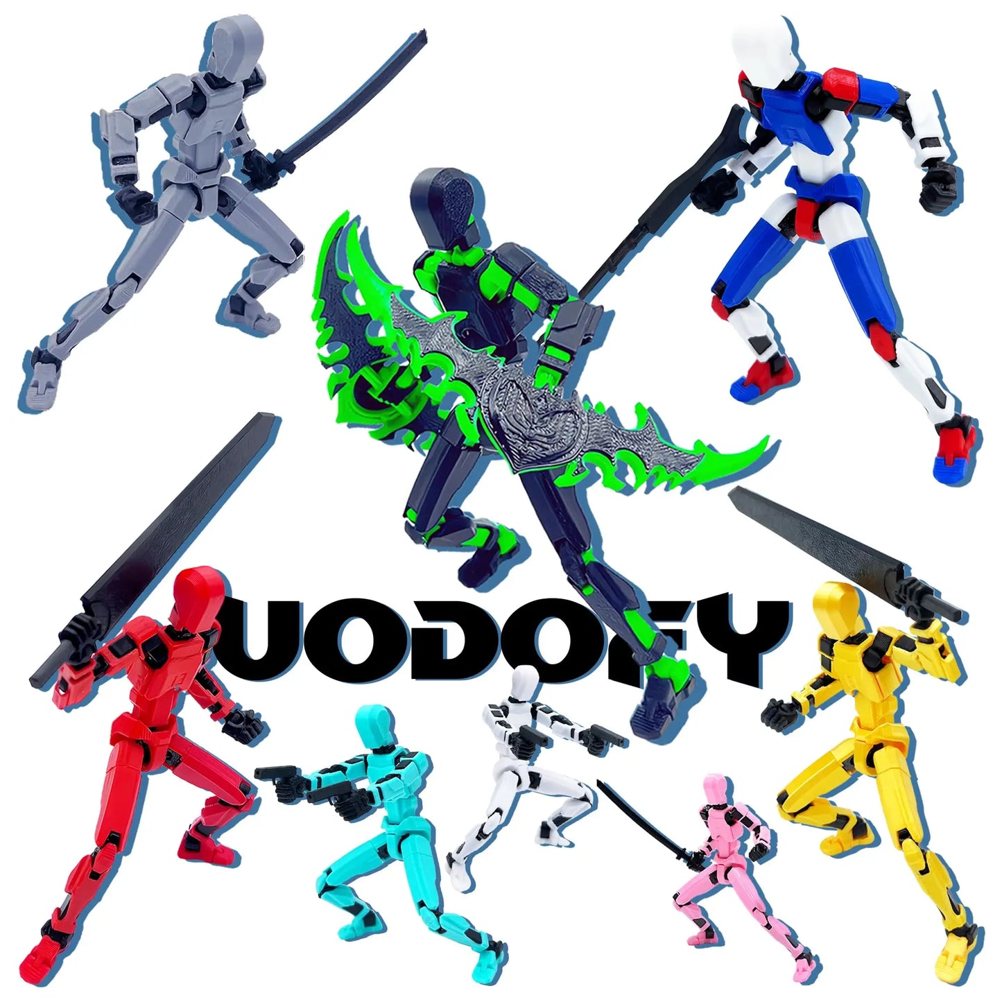 ﻿ (Assembly Completed) T13 Action Figure Set, 3D Printed Toys Robo 13 Action Figure,Dummy 13 Titan 13 Action Figure