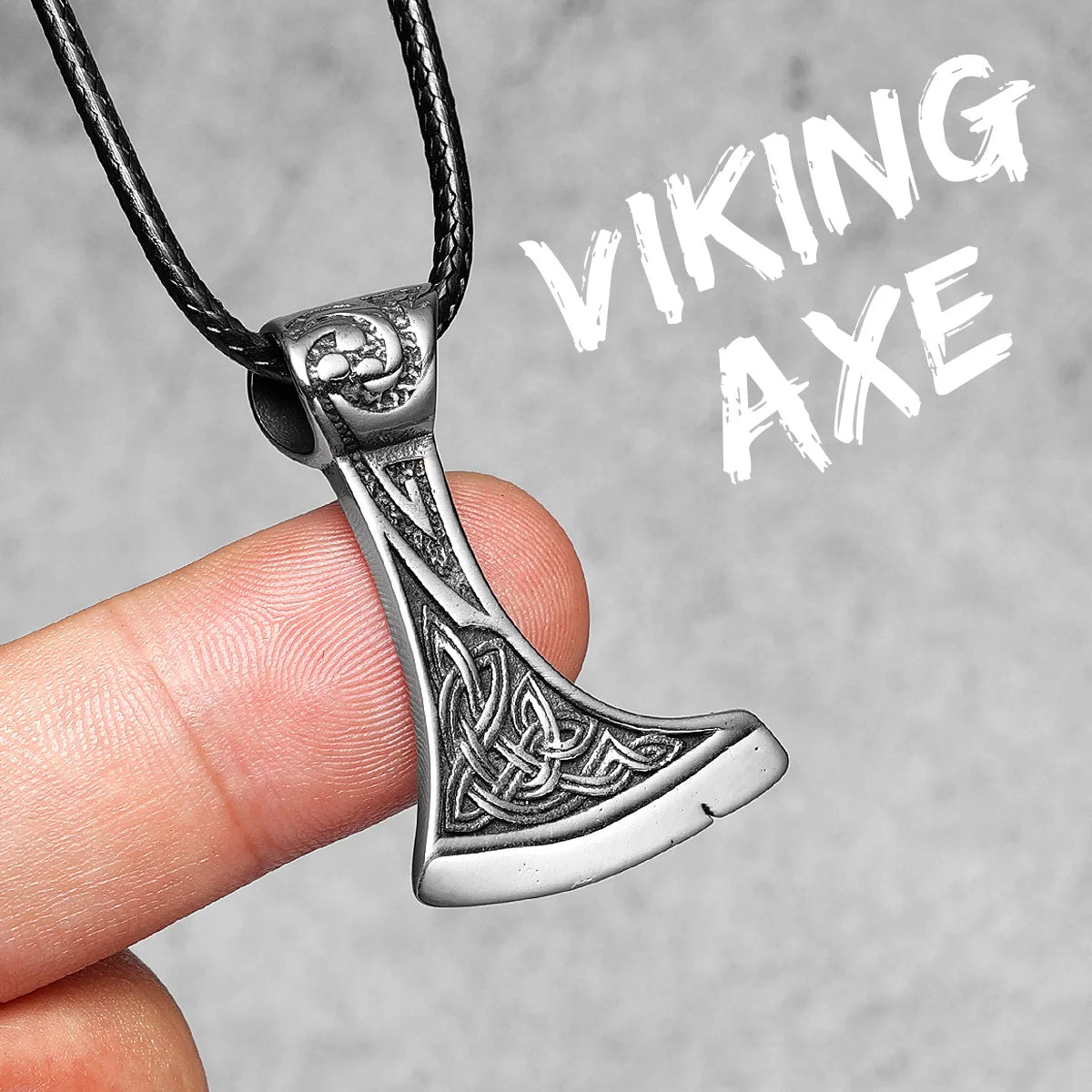 Collar con colgante de acero inoxidable con diseño de armas vikingas para hombre, estilo nórdico, estilo retro rock, punk, rap, para amigos, regalo de joyería masculina.