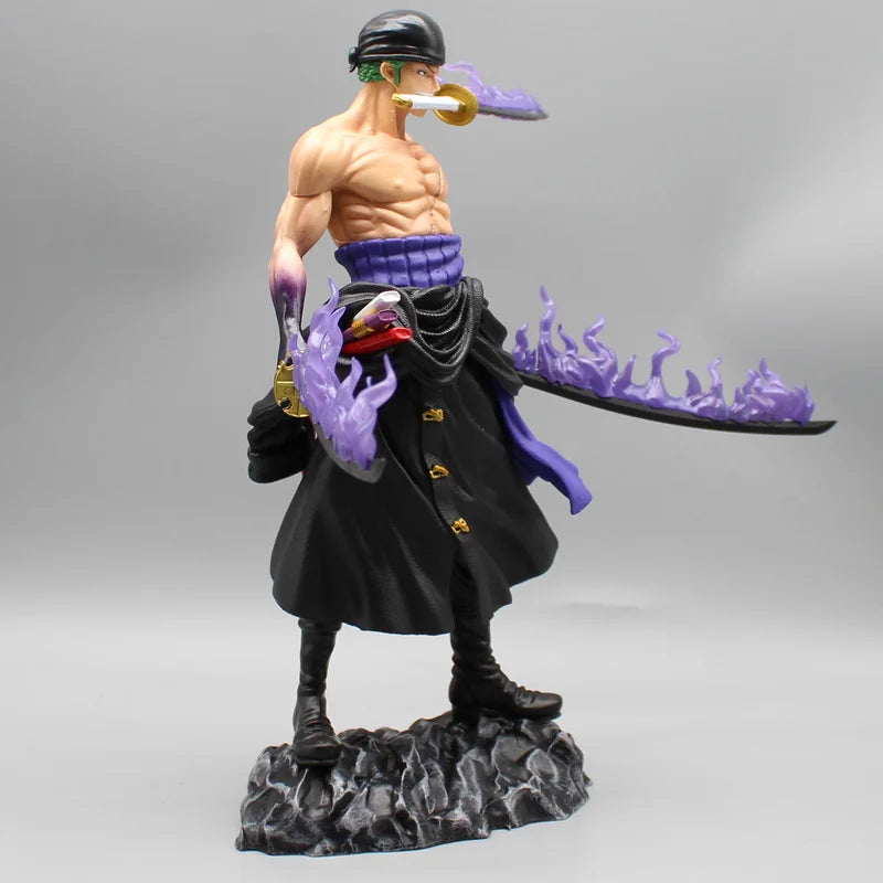 28cm Anime One Piece Zoro Figure Wano Onigashima Swords Style Action Figurine PVC Statue Model Collectible Decoration Toy Gift