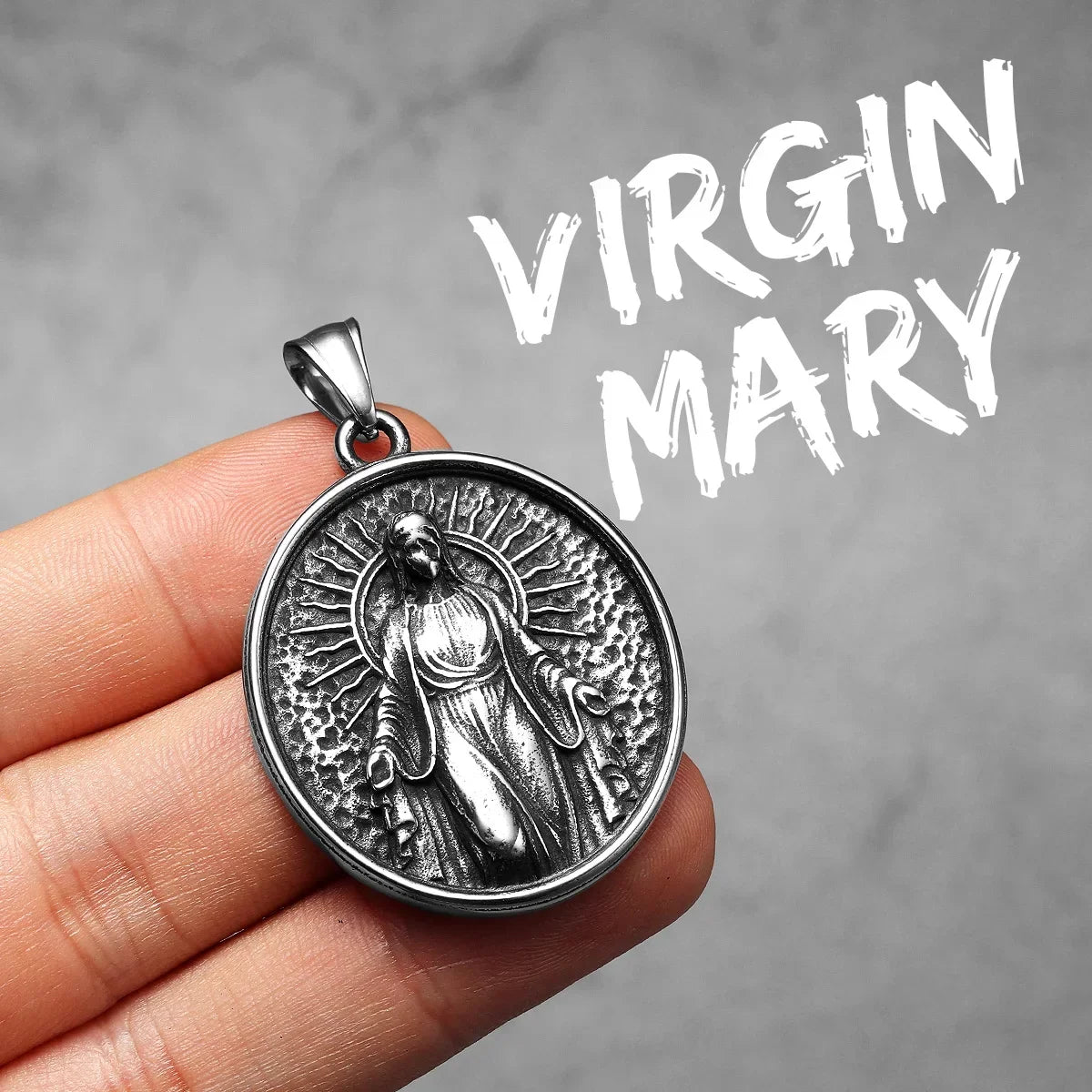 St.Francis Cross Powerful Amulet Stainless Steel Men Necklaces Pendant Chain Vintage Cool New For Women Jewelry Gifts Wholesale