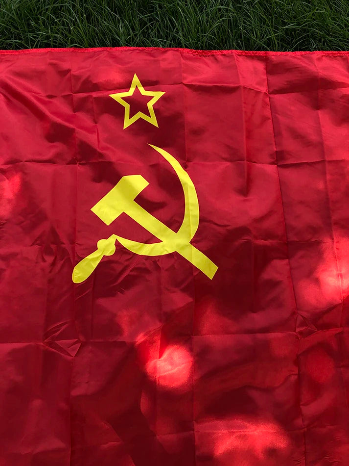 SKY FLAG Red CCCP Flag 90x150CM Union of Soviet Socialist Republics 3x5fts Super-Poly Indoor Outdoor USSR Country Russian Banner