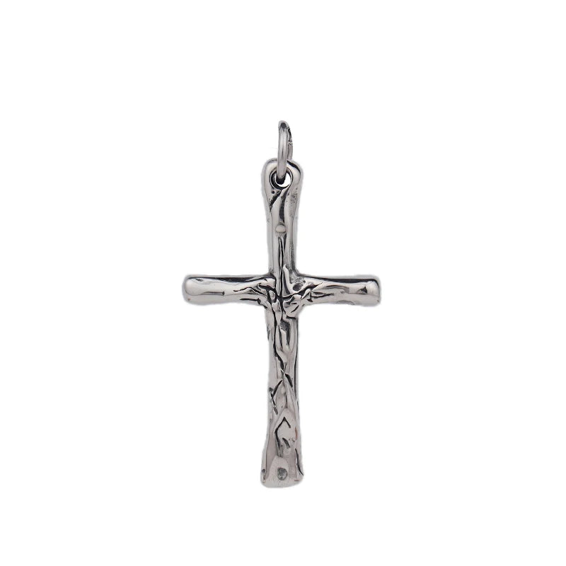 New Simple Cross Pendant Chain for Men Women Popular Charm Stainless Steel Christian Necklace Vintage Religion Jewelry