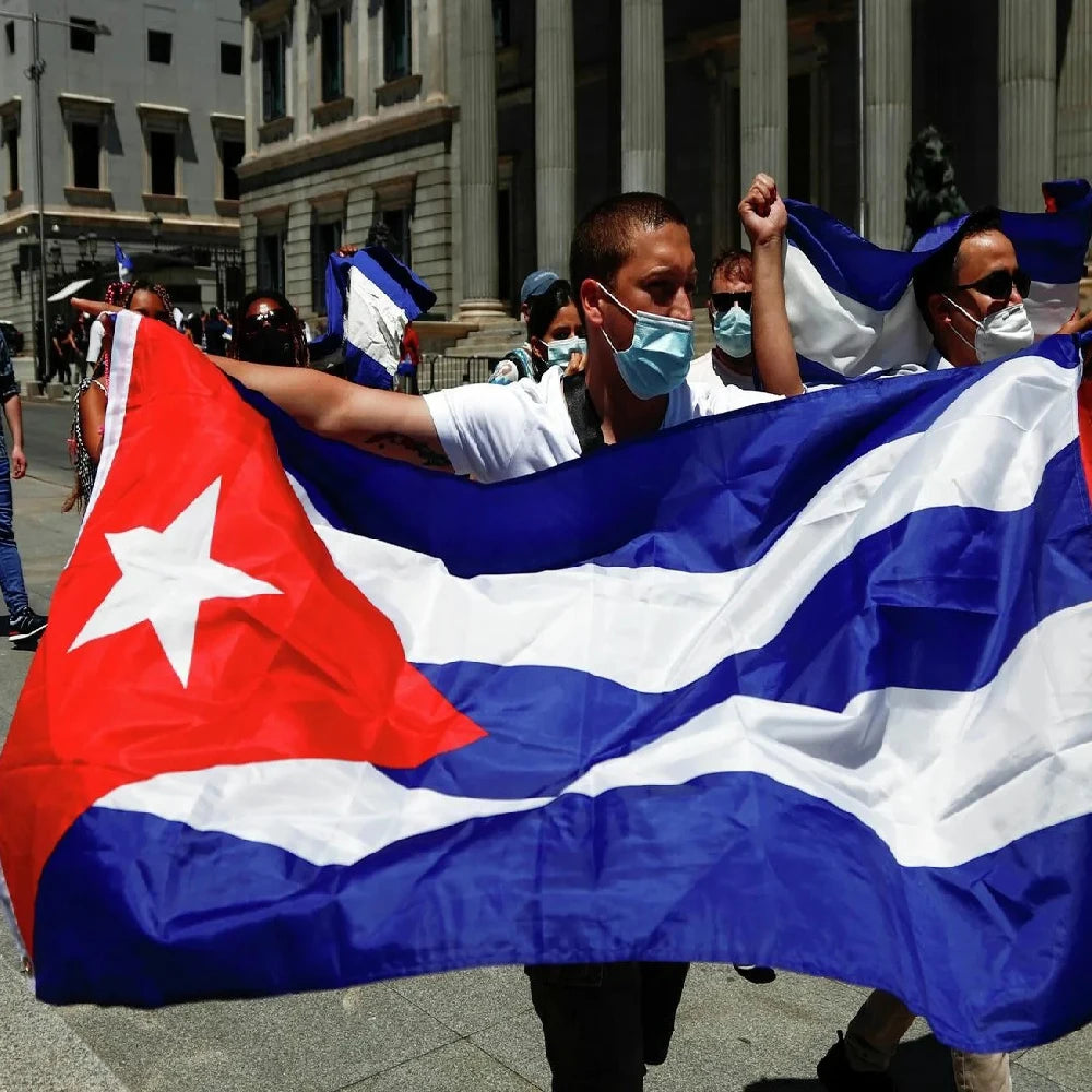 LeaFLAG 90X150cm cu cub cuba flag hanging polyester banner for decoration