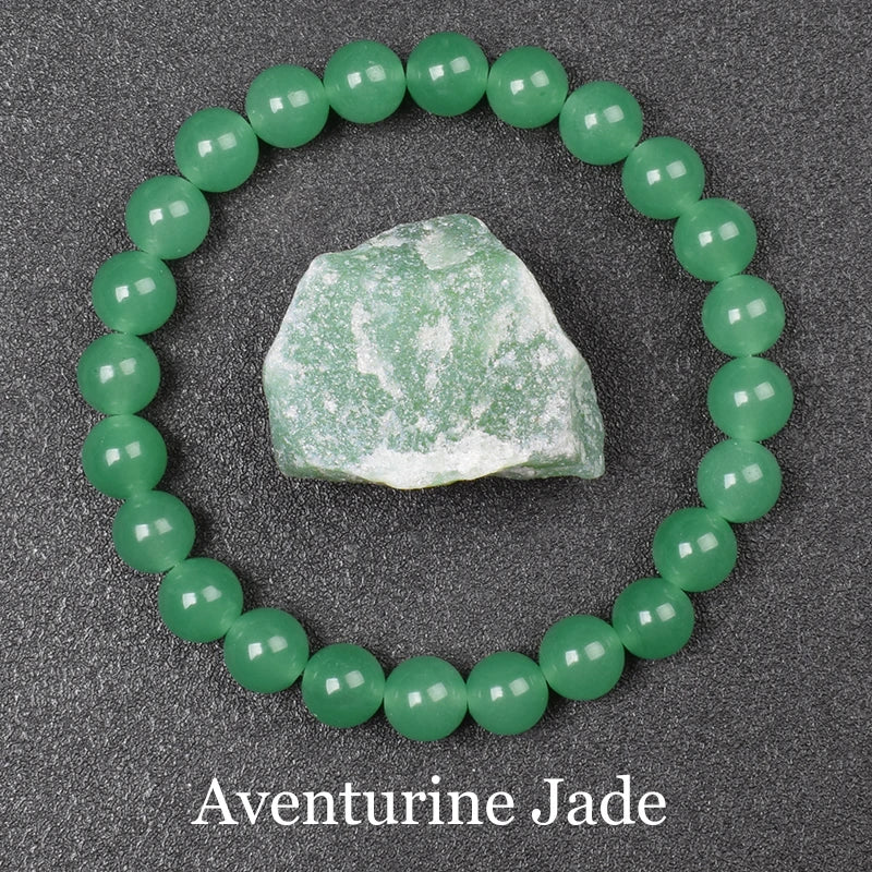 Natural Black Agates Beads Bracelet Women Men Genuine Black Onyx Natural Stone 6mm 8mm Smooth Round Beads Lucky Energy Jewelry